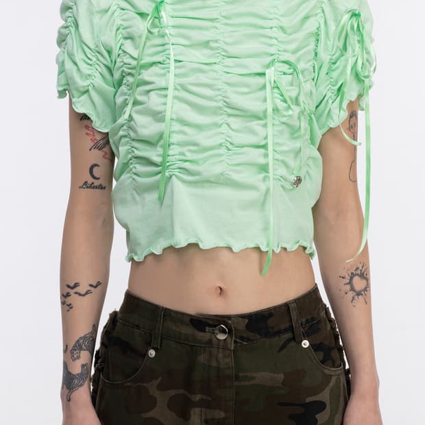 Gimmetheyoung 셔링 티셔츠 (새상품)