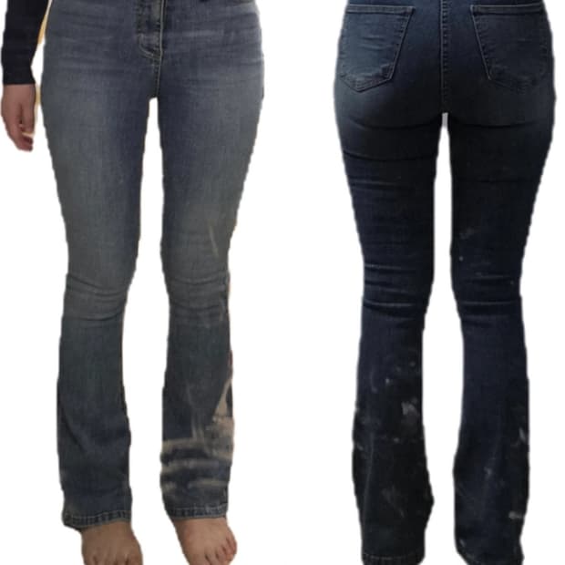 틸티드 부츠컷 데님 