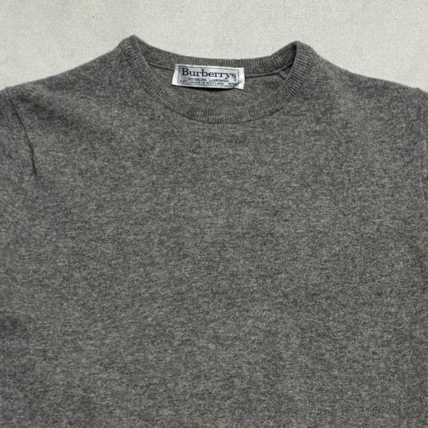 42 버버리 여성용 램스울 그레이 반팔 니트