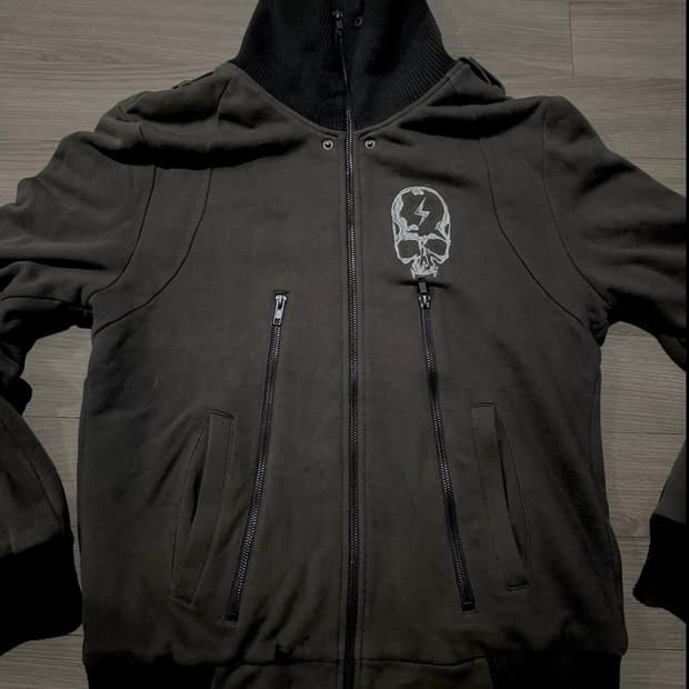 일본빈티지 해골 빅로고 져지