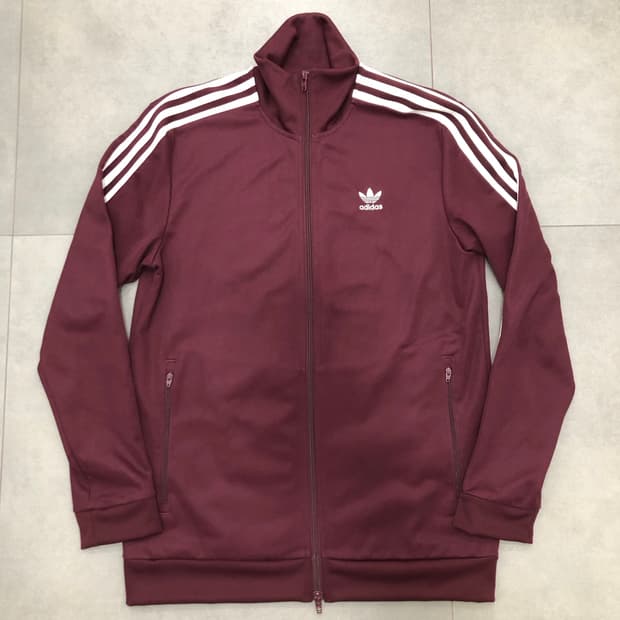 아디다스 베켄바우어 트랙탑 버건디 투웨이 집업 저지 자켓 XL