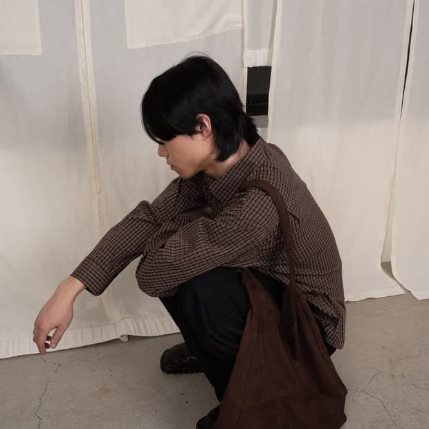 Suah Check Crop Shirt / Brown