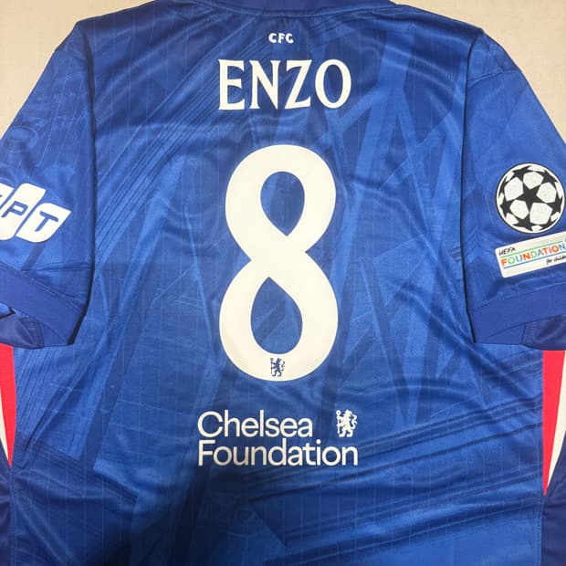 25/26첼시 홈 유니폼 레플리카 챔스 풀패치 엔소 마킹팝니다
