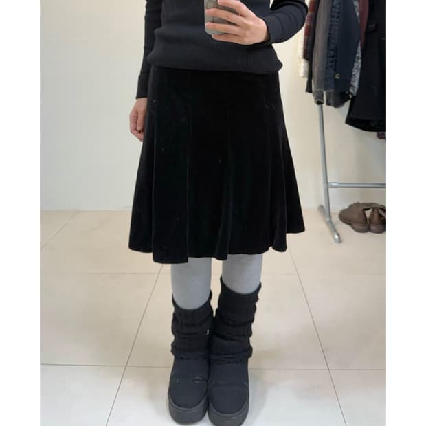 빈티지 벨벳 스커트