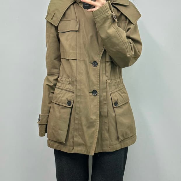 System 시스템 베이지 포켓 야상 자켓