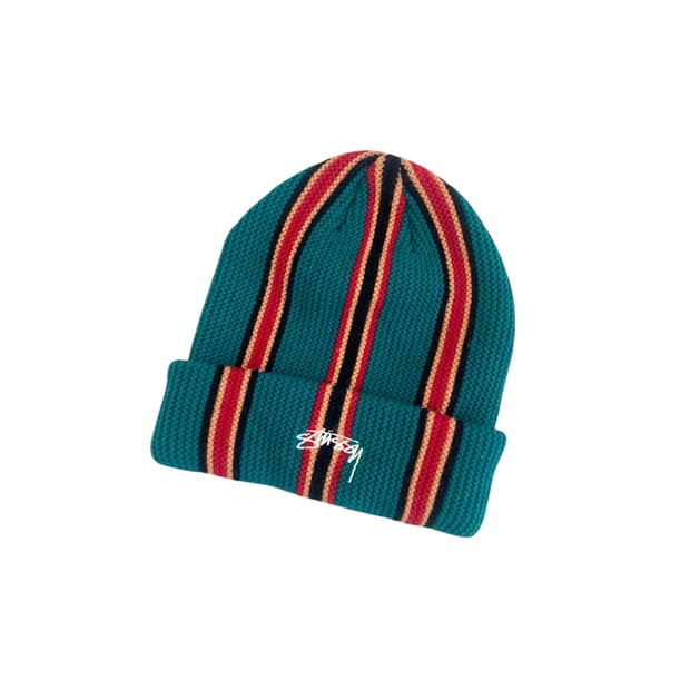 스투시 버티컬 스트라이프 비니 