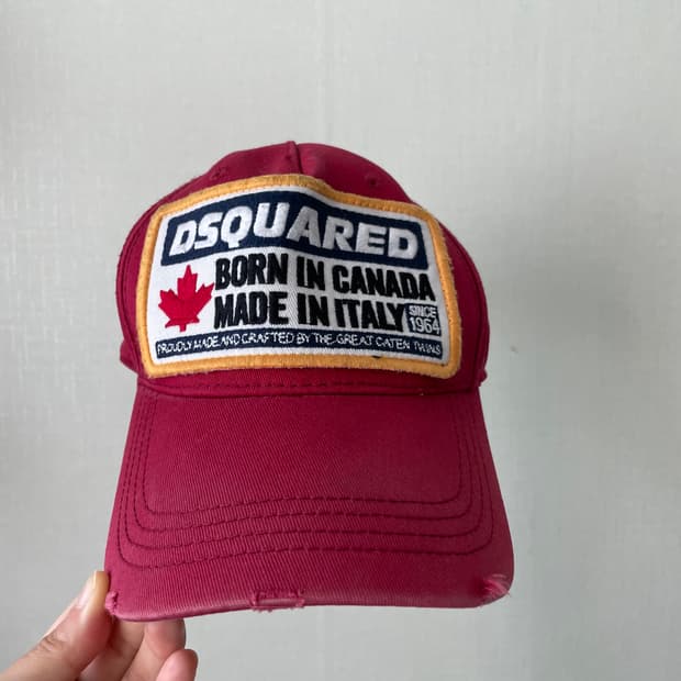 DSQUARED2 빈티지 볼캡 모자
