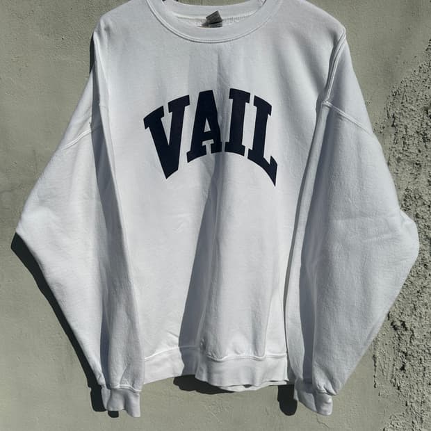 [2XL] GILDAN 길단 VAIL 화이트 맨투맨 스웻셔츠