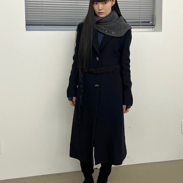 혜인서 ceramic button long coat