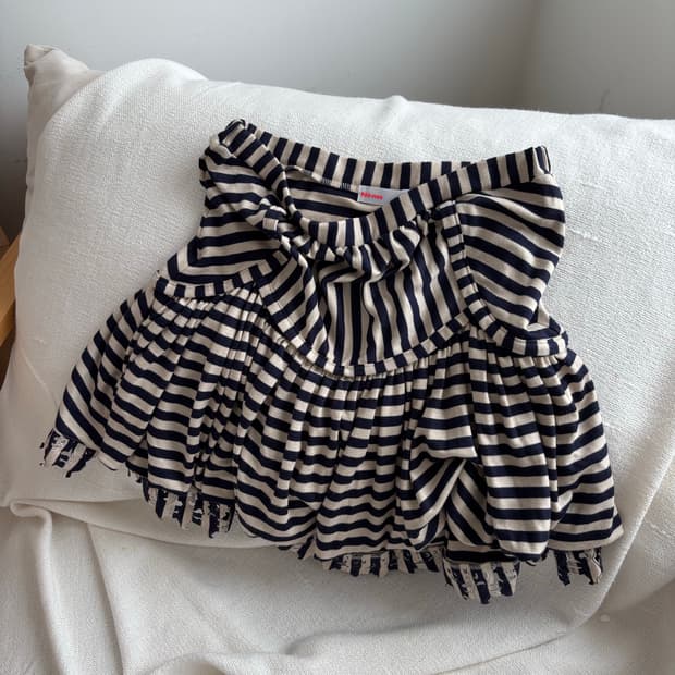 네넷 stripe volume skirt