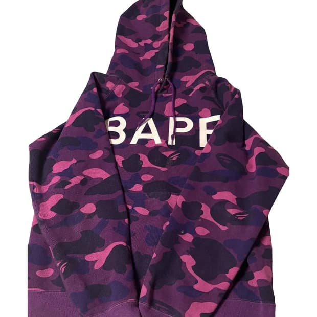 베이프 BAPE 퍼플 카모 후드티 