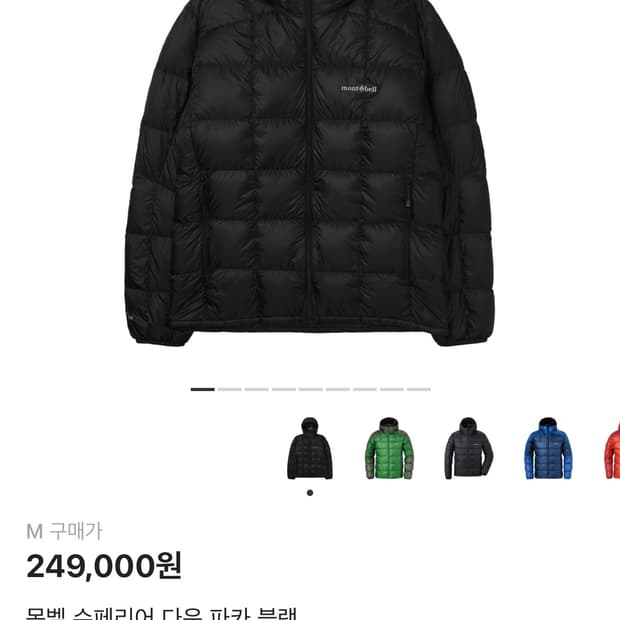 몽벨 슈페리어 다운 파카 블랙