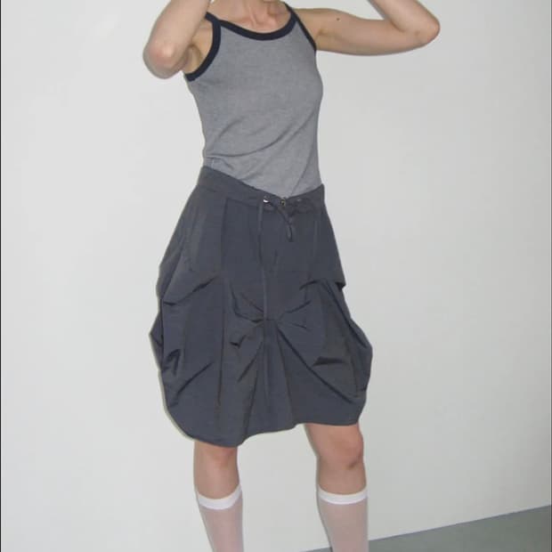 타입서비스 Clean Volume Stitch Skirt