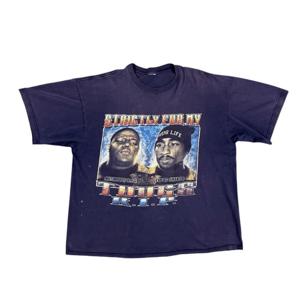 90s Tupac & Biggie 투팍 비기 메모리얼 랩티셔츠