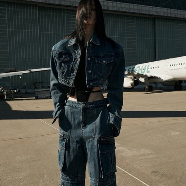 (구매) 준지 22fw 크롭 데님자켓