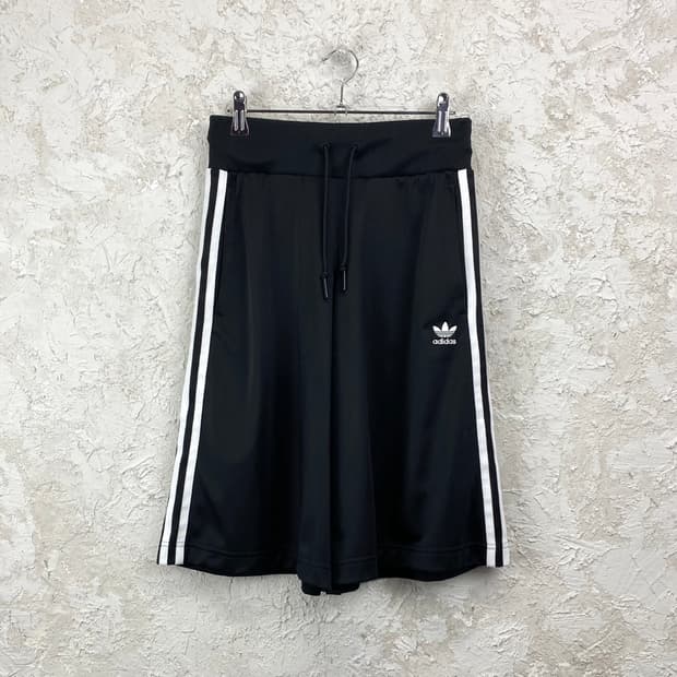 아디다스 3-stripe 와이드 핏 카프리 트랙 팬츠