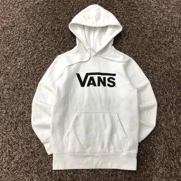 S 반스 로고 화이트 후드티