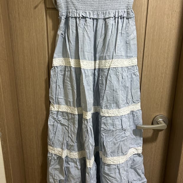 빈티지 하늘 레이스 원피스