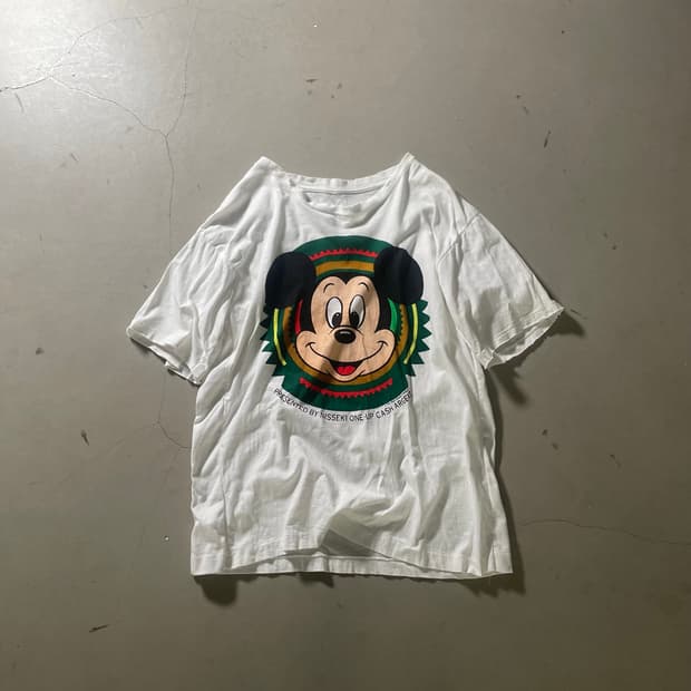 Vintage  Mickey Mouse Print T-Shirt