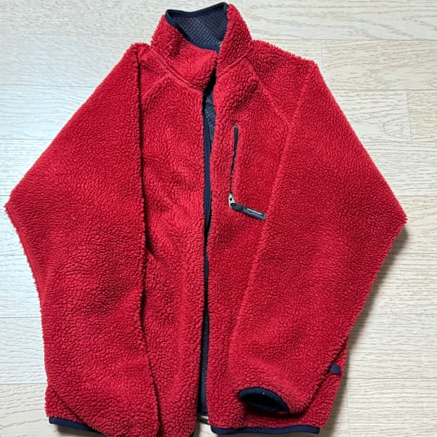L) 파타고니아 딥파일 플리스 자켓 레드 90s
