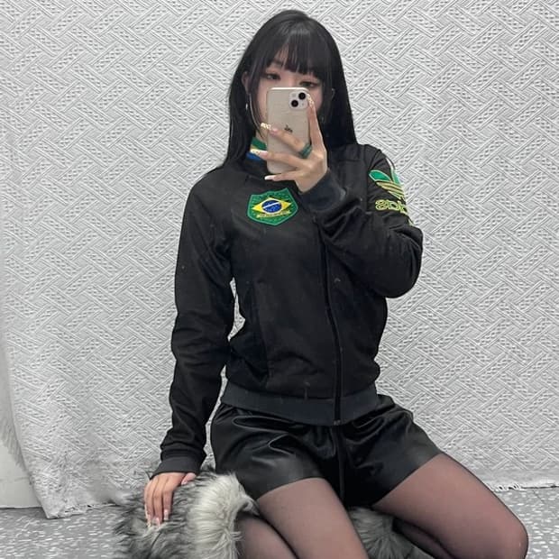 아디다스 올드스쿨 빈티지 브라질 패치 져지 집업 85 C09890