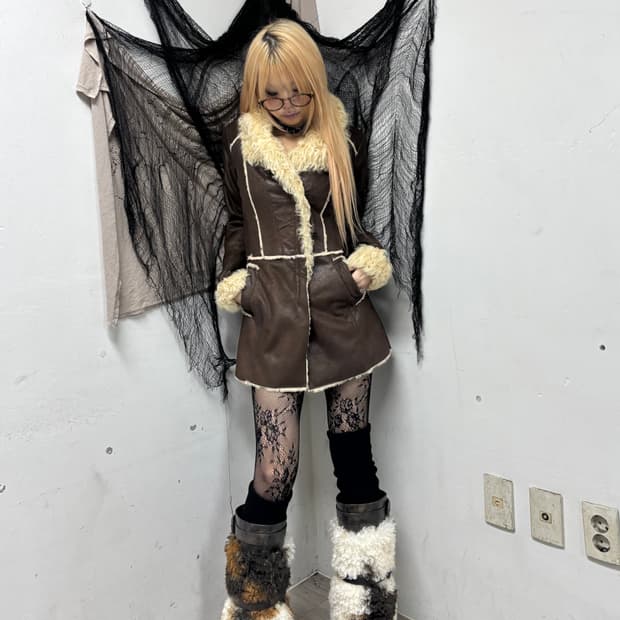 [Renoma] Fur Trimming Brown Jacket