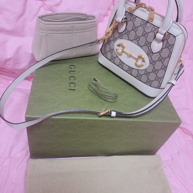 정품)급처상태좋음!구찌 홀스빗 1955 미니 탑핸들 토트백크로스숄더백가방