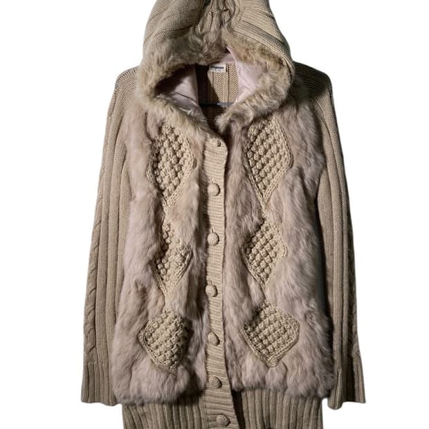 vingtrois 후드 롱 가디건