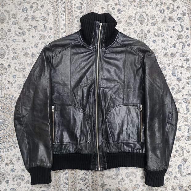 빈티지 리얼레더 (VERA PELLE) 이태리 하이넥 가죽자켓