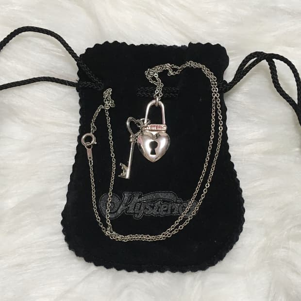 히스테릭글래머 silver925 heart lock 목걸이