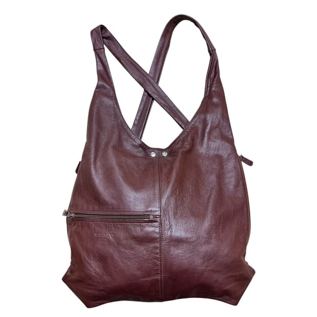 Cross strap leather bag