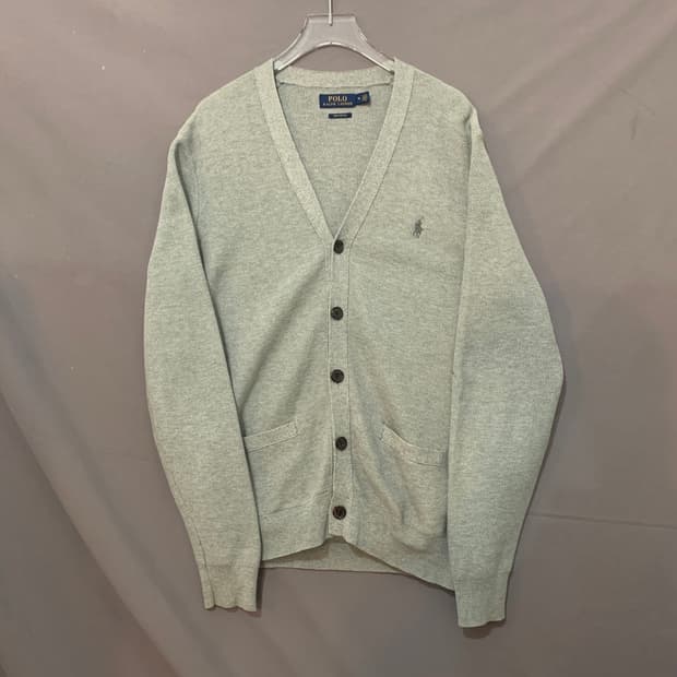 M 폴로랄프로렌 피마 코튼 V넥 니트 가디건