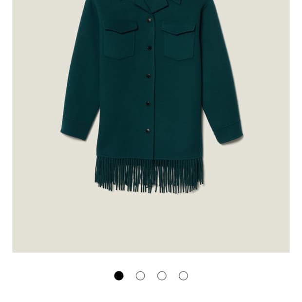 산드로 프린지 셔츠 자켓 (보틀 그린) 