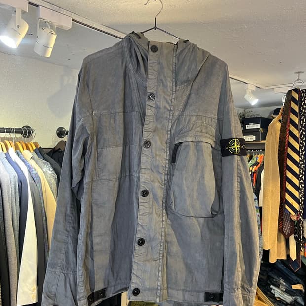 스톤 아일랜드 가먼트 다잉 린넨 나일론 자켓 (이탈리아제)