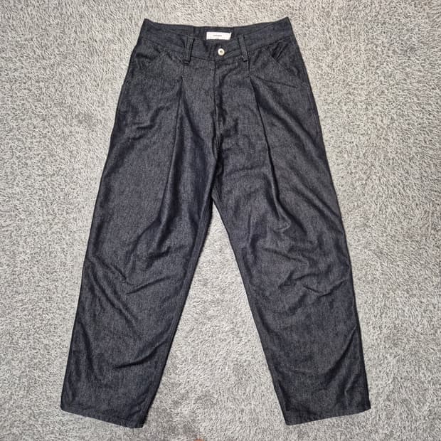 제로 XEROBNR 남성 원턱 와이드핏 데님 팬츠 L