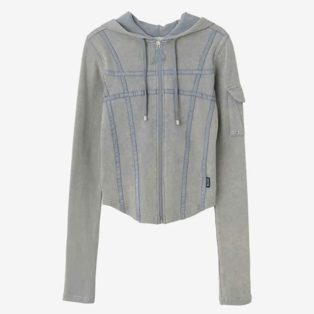[S]스컬프터 Washed Bondage Hoodie WashedSage