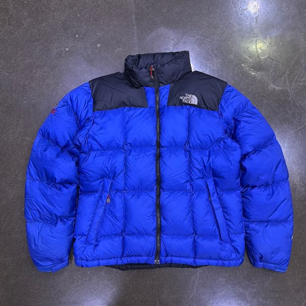 노스페이스 써밋 로체 800 구스다운 패딩 점퍼 블루 95