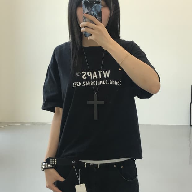 더블탭스 로고 반팔
