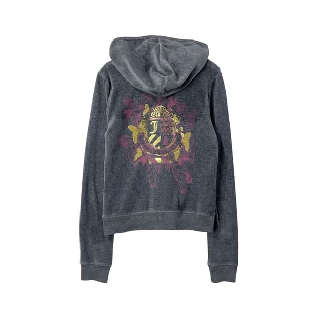 [Juicy Couture] 쥬시꾸뛰르 Y2K 벨벳 크레스트 로고 후드집