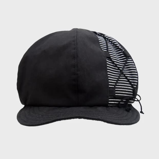 더뮤지엄비지터 FABRIC MIX NEWSBOY CAP (BLACK)