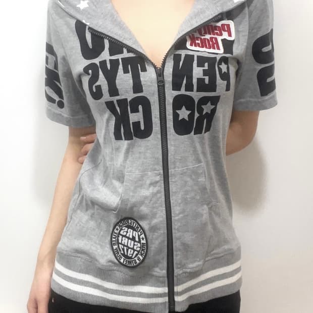 kitsch star hood zip-up