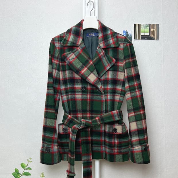 폴로 여성 타탄체크 울자켓 6