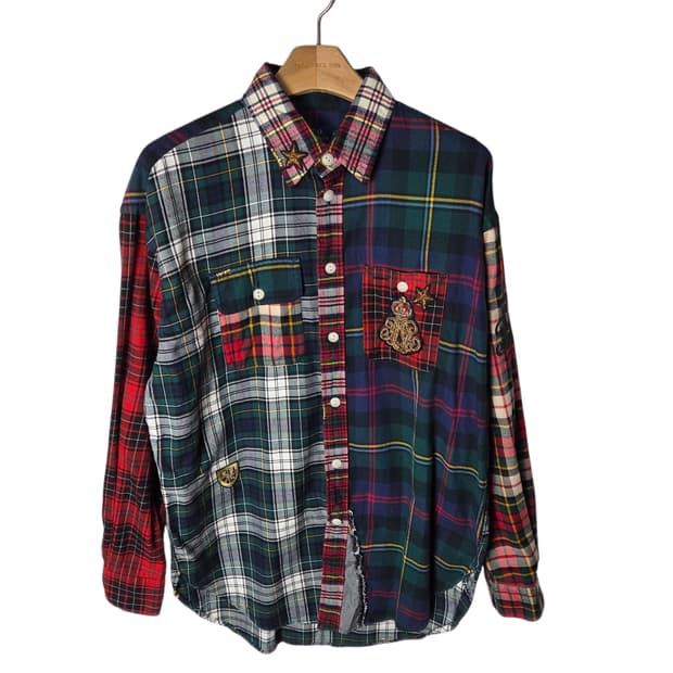 [POLO] 폴로랄프로렌 패치 격자무늬 플란넬 셔츠