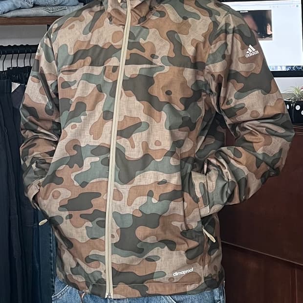 아디다스 카모 바람막이 M