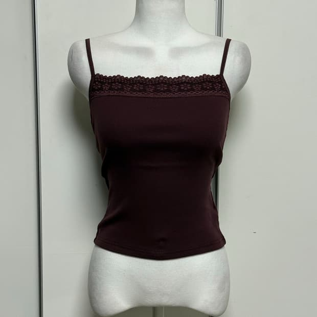 레이스 스퀘어넥 나시 