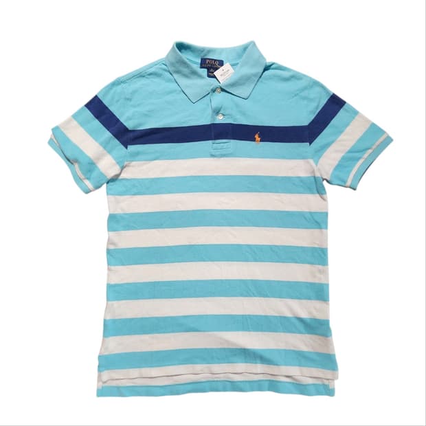 폴로 랄프로렌 가로 스트라이프 패턴 카라 티셔츠 반팔 (XL)