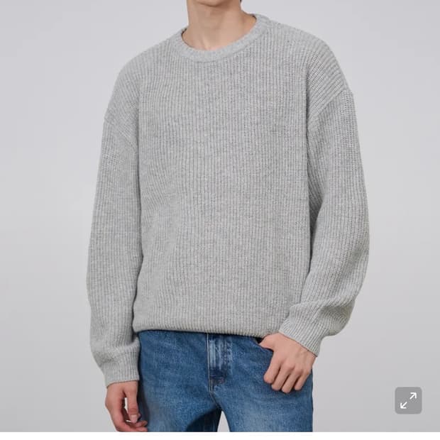 (새상품)(L) 드로우핏 하찌 벌키 라운드 니트 [L.GREY] 판매