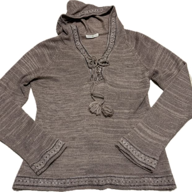 빈티지 히피 모리걸 니트 후드