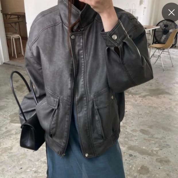 런던플랏 바이커 워싱 자켓