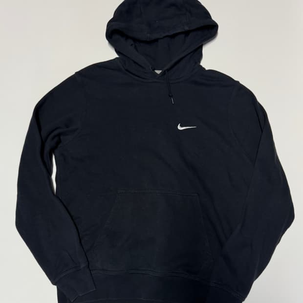 나이키 솔로 스우시 블랙 기모 후드티 M ~ L